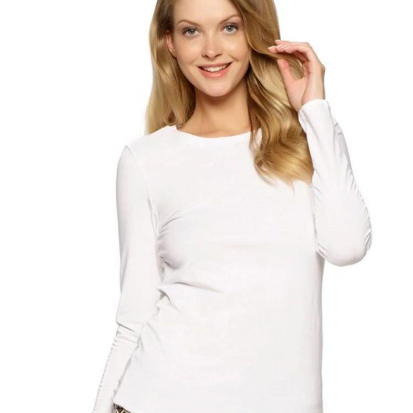 Felina Tops - Felina Women's Long Sleeve T-Shirt Sz LBlack White